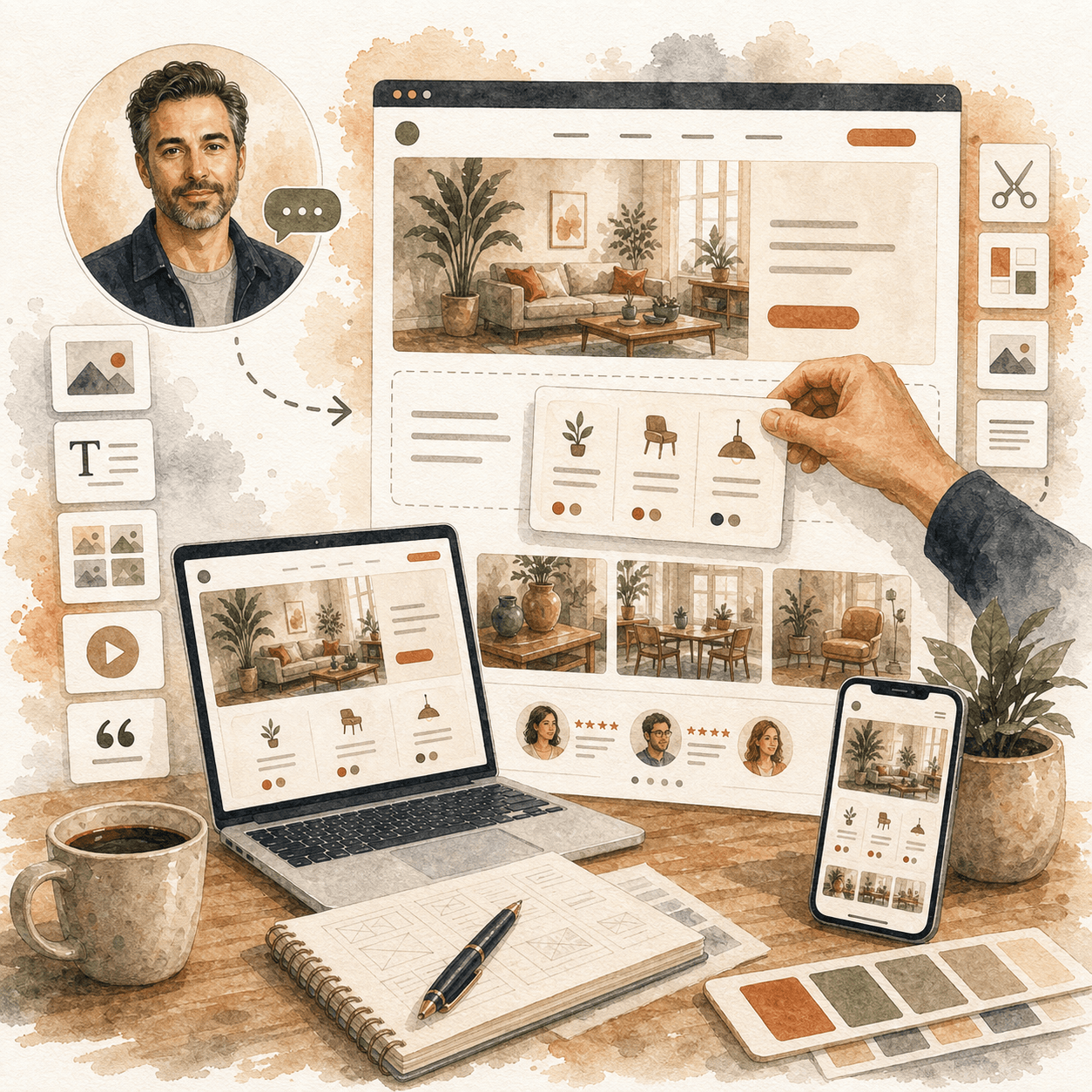 Theo builds your site.